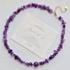 High Quality Natural Amethyst Design Sweater Chain Necklace Collarbone Chain, Fidelity