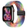 Geflochtenes Solo Loop-Armband aus Nylon für Apple Watch Band Ultra2 49 mm 9 8 7 41 mm Metall-Magnetarmband 45 mm 6 5 4 SE 44 mm verstellbarer elastischer iWatch-Gurt