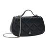 Calvin Klein Elegant Casual Commuter Metallic Monogram Diamond Pattern Synthetic Leather Crossbody Bag Women Bags Space-Black 4F3410G-UB1