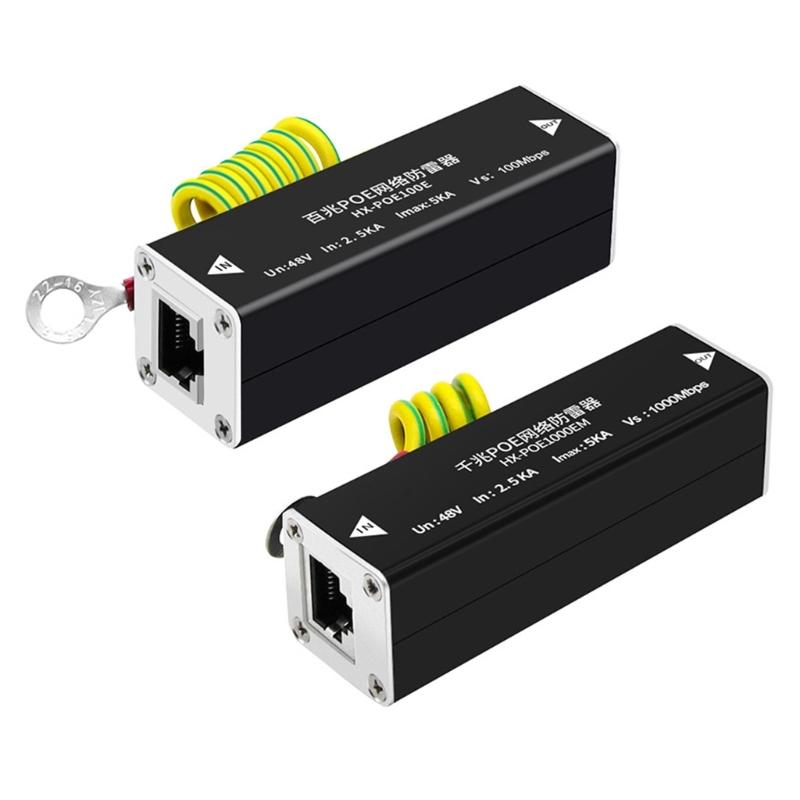 POE Surge Arrestor Ethernet Surge Protectors High Voltages Resistant Compatibility with IEEE802.3af/at Standards
