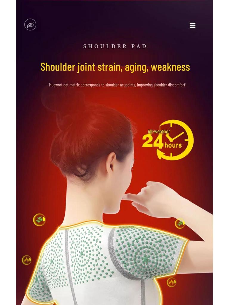 Mugwort Self-Heating Shoulder and Neck Wrap for Men and Women – Postpartum, Joint, and Winter Warmth Protection.