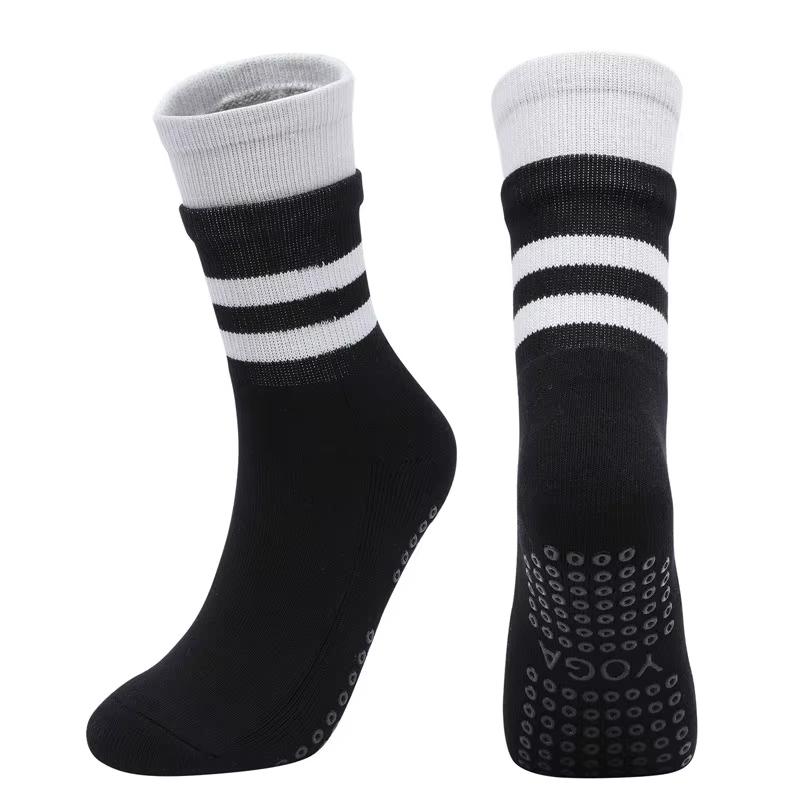 Yoga Socks Professional Non-slip Breathable Mid-tube Pilates Sock Ladies Cotton Gym Fitness Silicone Indoor Floor Socks