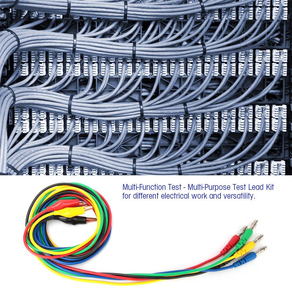 p1042 4mm Banana Plug to 10mm Aligator Clip Adaptor Probe Test   Cable