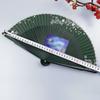 Classical Carved Bamboo Folding Fan Elegant Handheld Fan Vintage Tassel Folding Fan  Wedding