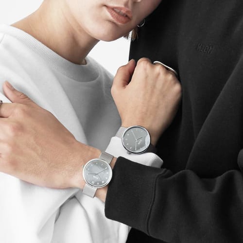 KLON Couple's Watches, Simple Silver, Women's and Men's, Mirror, KLON CONNECTION ELFIN -mirror.ver- 38mm