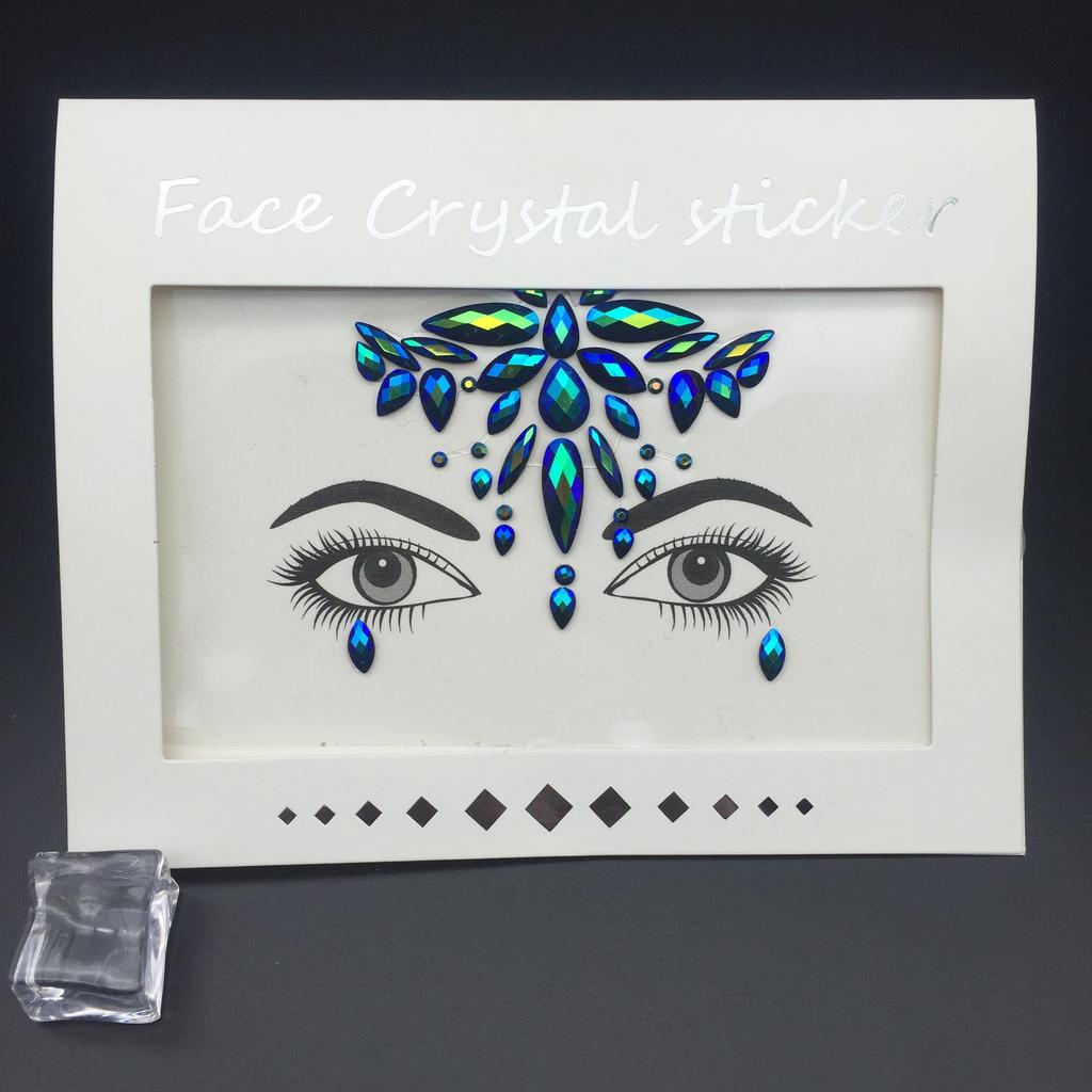 Eco-Friendly Forehead & Face Resin Stickers for Music Festival Makeup