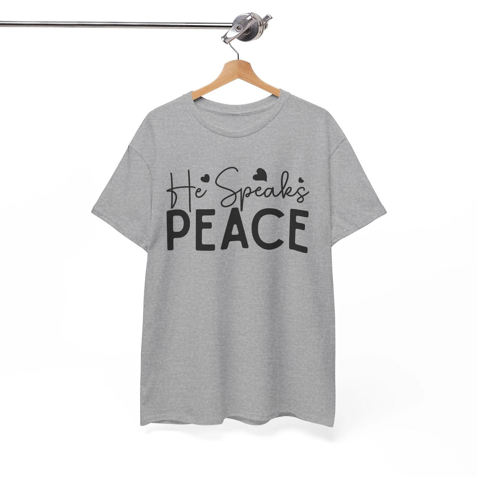 World Peace T-Shirt | Anti-War Love & Harmony Tee | He Speaks Peace S