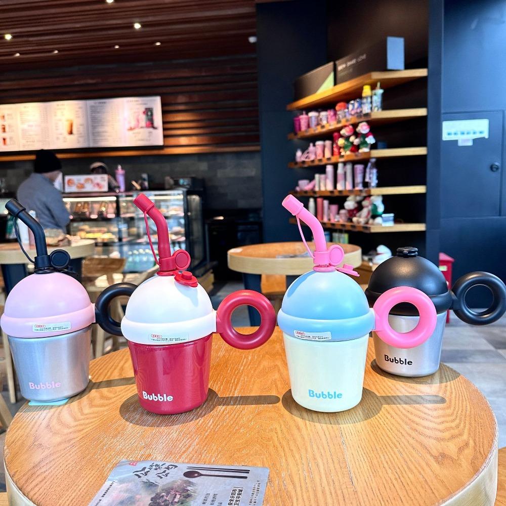 

Insulated Thermal Cup Stainless Steel Tea Cup Cute Vacuum Flask Women s розовый