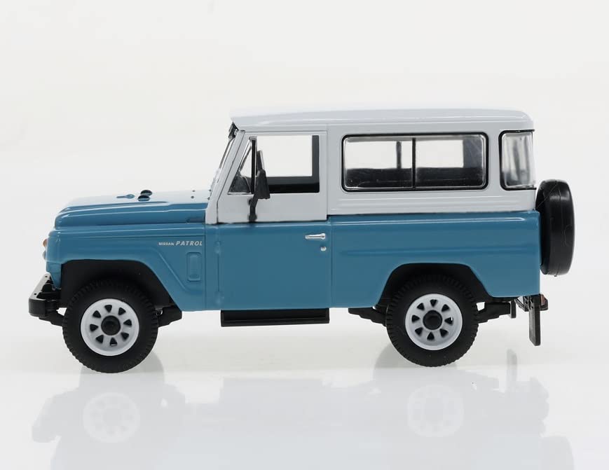 Scale Nissan PATROL 300 1970 Light Overseas Specification Finished Model FIRST43 1/43 H-60 Blue/White F43-164