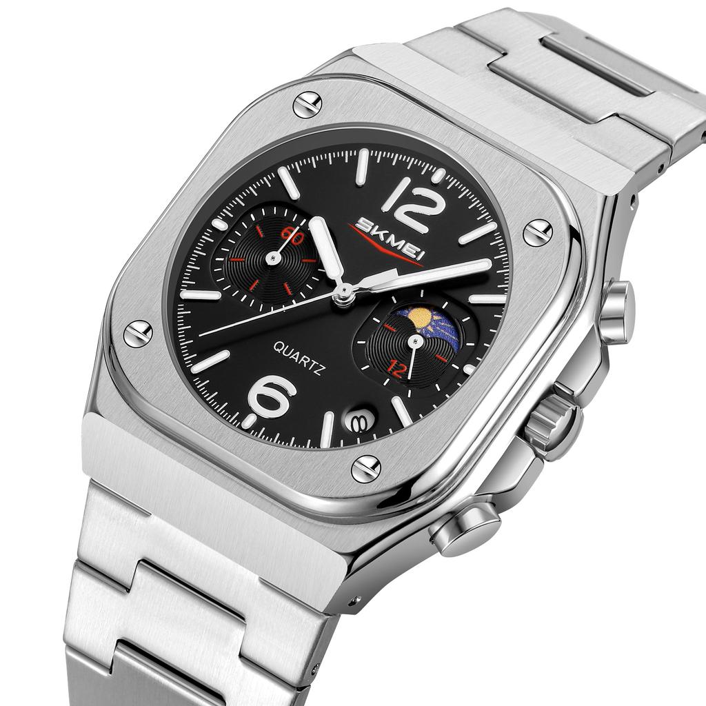 Men Watch Luxury Business Quartz Mens Watches Full Steel Waterproof Chronograph Wristwatch Men Relogio Masculino