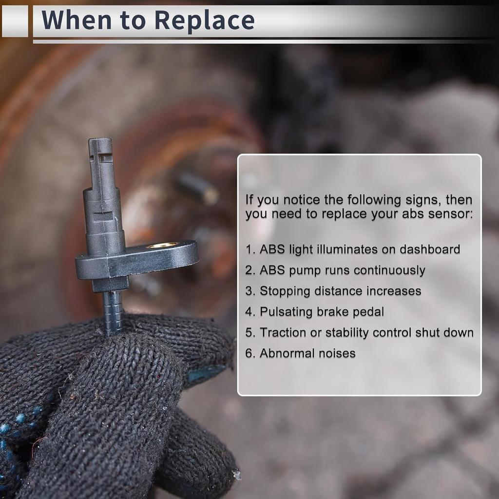 Front Right ABS Wheel Speed Sensor for Toyota 4Runner 2003-2024, for Toyota Tacoma 2005-2023 ABS Sensor No.89542-60050 1 Pcs