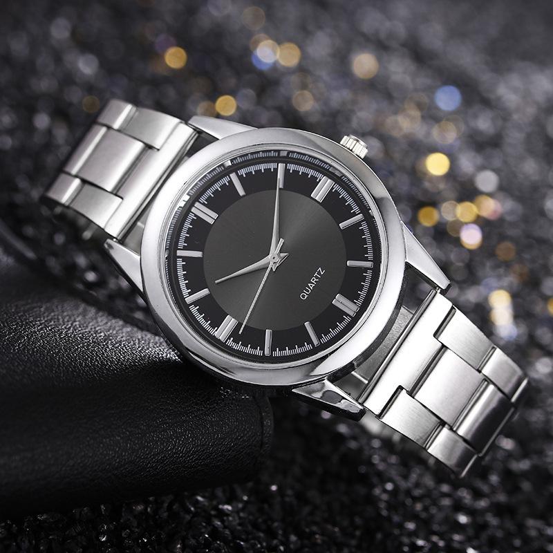 Hip-Hop Men’s Quartz Watch with Steel Band - Minimalist Design