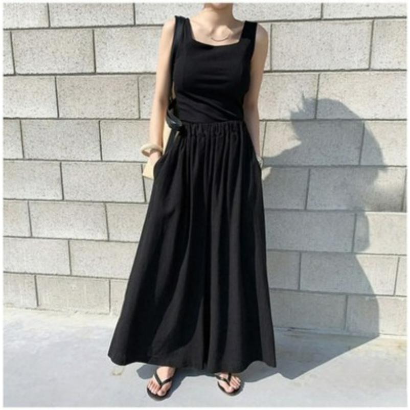 Summer Breathable Linen Wide-leg Pants, Nine-point Pants, Women's Loose Linen Trousers, Skirt Pants, Women's Pants