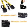 1PC Power Cord Computer Motherboard Socket 6p To Dual 8p Male/Female 1/2 Sata Power Supply Y Splitter Cable Sata Extension Cable
