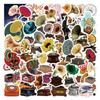 50 Cartoon Phonograph Graffiti Stickers Decorative Notebook Suitcase Guitar DIY Stickers
