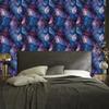 Navy blue, blue, violet and indigo ink wallpaper 50x1000