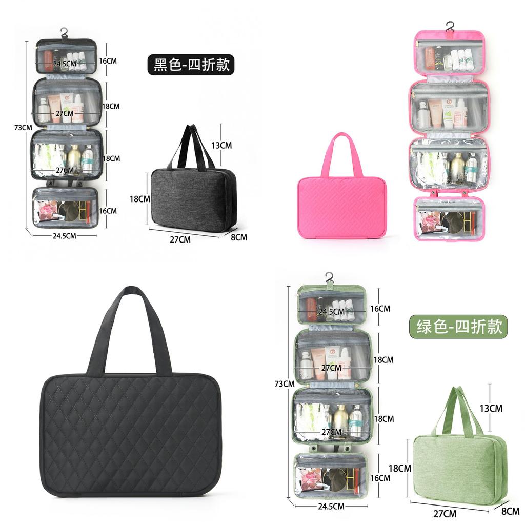 Urban Minimalist Polyester Travel Toiletry Organizer With Multicolor Compartments For Daily Use