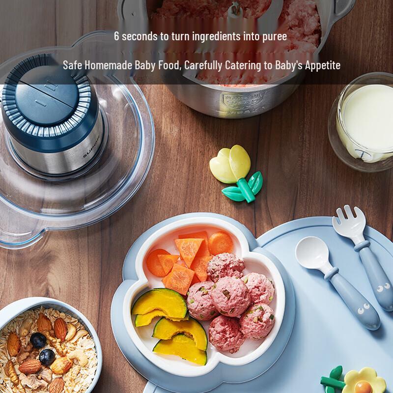 Supor Stainless Steel Household Meat Grinder & Baby Food Maker, 3L Capacity, Anti-Clog Shredder. 3L Large Capacity