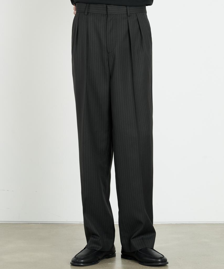 DUSTYWHITE Black Striped Tailored Slacks