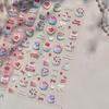 1pcs 5D Colorful Rhinestones Pumpkin Ghost Nail Art Halloween Stickers Adhesive Transfer Nail Decoration Decals Accessory