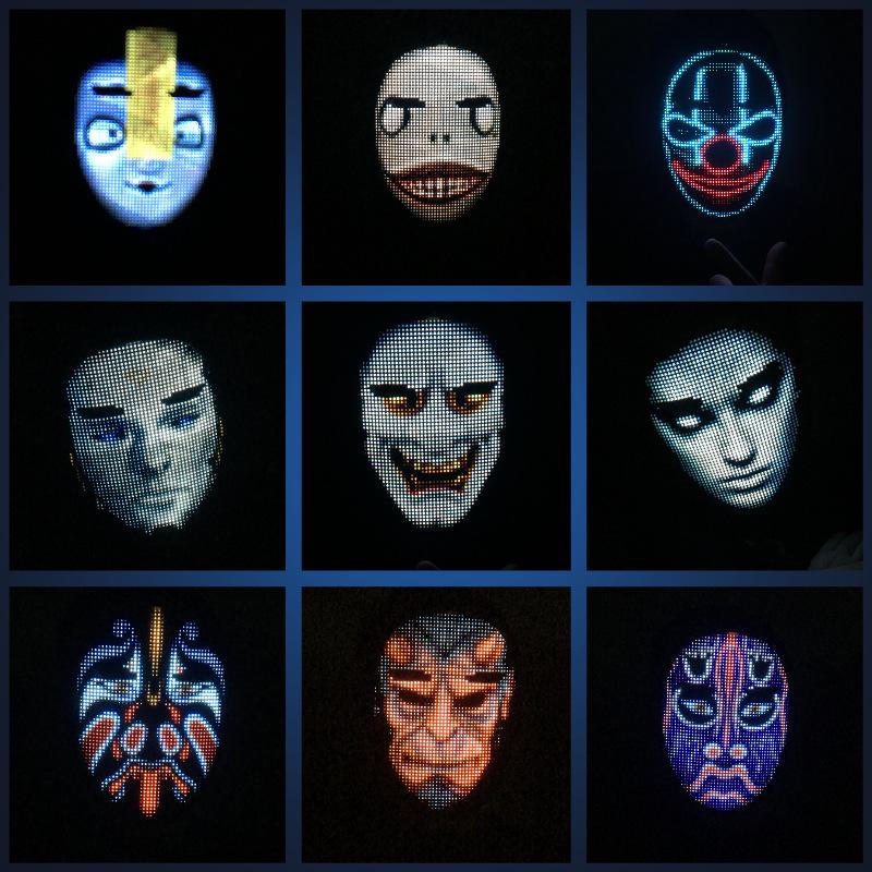 LED Light-Up Gesture Face-Changing Halloween Ghost