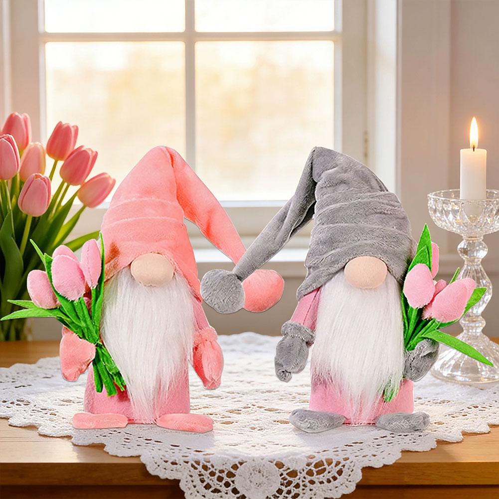 1/2PCS Gnomes Decorations For Home, Spring Summer Fall Tiered Tray Decor, Gnomes Plush for Mothers Valentines Thanksgiving Day