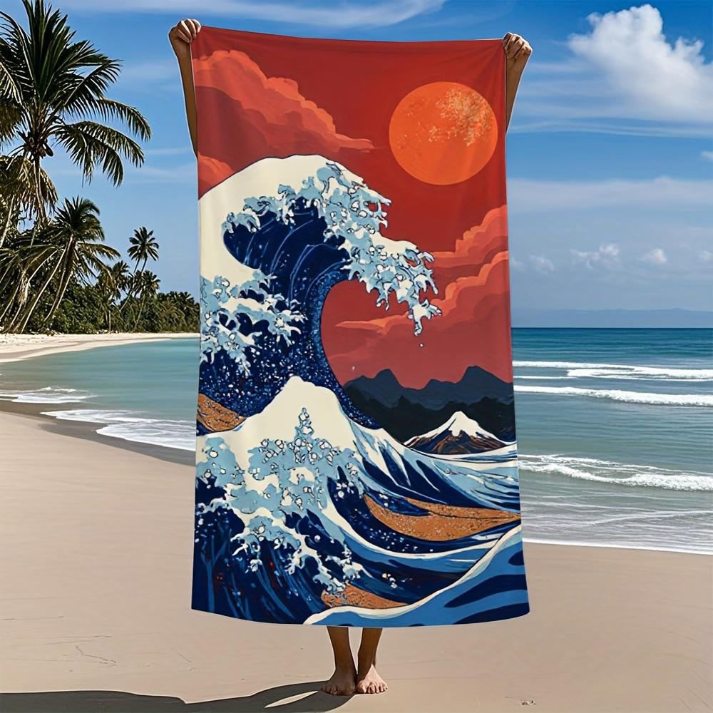 Tropical Monstera Leaf Minimal Print Beach Towel Quick Dry Soft Microfiber Towel For Summer Beach Pool Home Decor