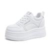 2025 new little white shoes women's shoes super fire versatile thick sole heightening breathable sports board shoes soft sole casual bread shoes