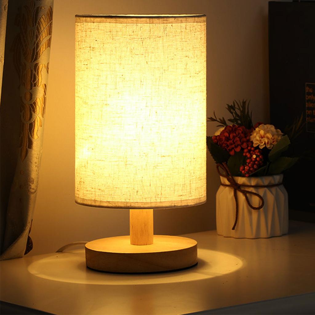 LED Table Lamps Simple Chinese Style Decoration Lamp USB Plug Night Light Fabric Lampshade Bedroom Bedside Lighting Home Decor