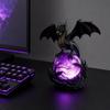 Dragon Faux Crystal Ball Lamp, Gothic USB Night Light, Dark Fantasy Resin Decor for Desk Bedroom, Halloween Gift for Gothic Lovers