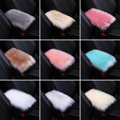 30x20cm Cars Accessories Auto Center Console Seat Box Mat Plush Car Armrest Pad Protector Covers Car Armrest Cover