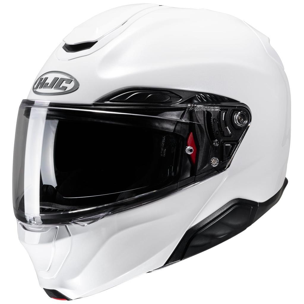 HJC HELMETS SMART HJC RPHA 91 Solid Motorcycle Helmet System with Flip-Up Sun Visor, Ventilation, and Built-in Intercom Compatible, HJH246 Pearl White