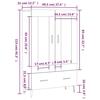 VidaXL Buffet haut chêne fumé 69,5x31x115 cm bois d'ingénierie 828321