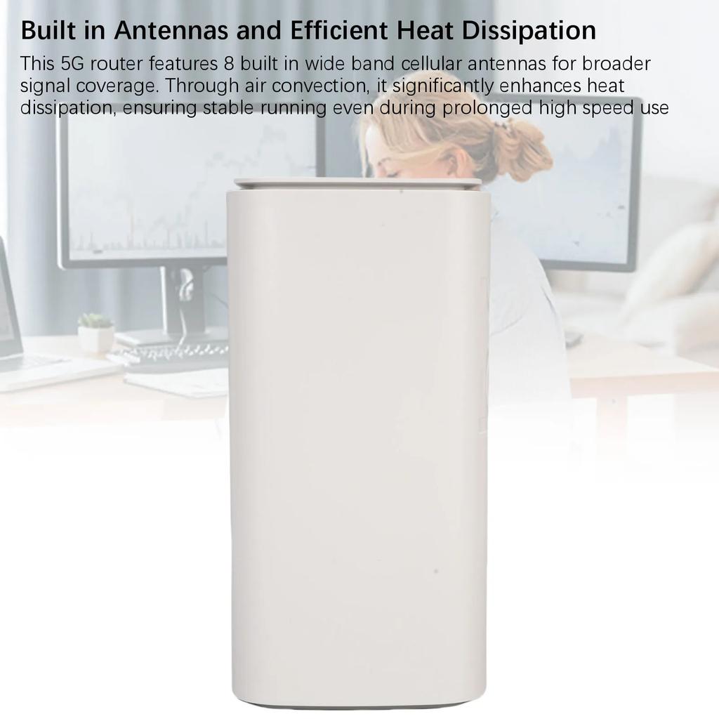 Dual Band WiFi 6 Router Small SIM Card Slot Support for NSA SA 5G CPE Router Efficient Heat Dissipation for Game Entertainment