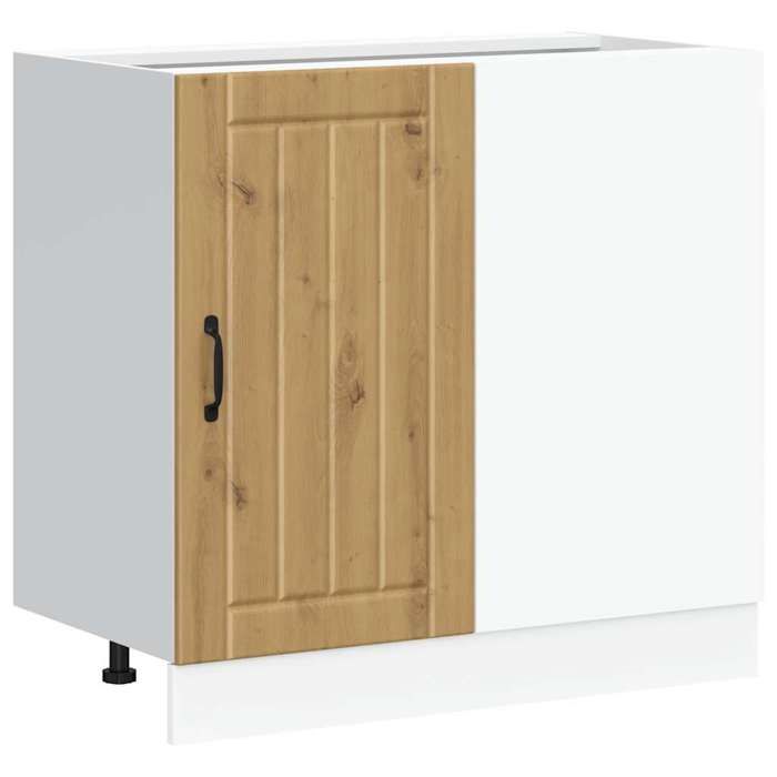 VidaXL Meuble de base de lavabo Lucca chêne artisanal bois ingénierie, meuble bas de cuisine, meuble bas à tiroir de 854317
