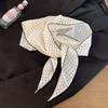 Summer  Polka Dot Striped Triangular Scarf for Women Fashionable Smple Thin Neck Scarf Tied Hair Scarves Decoration