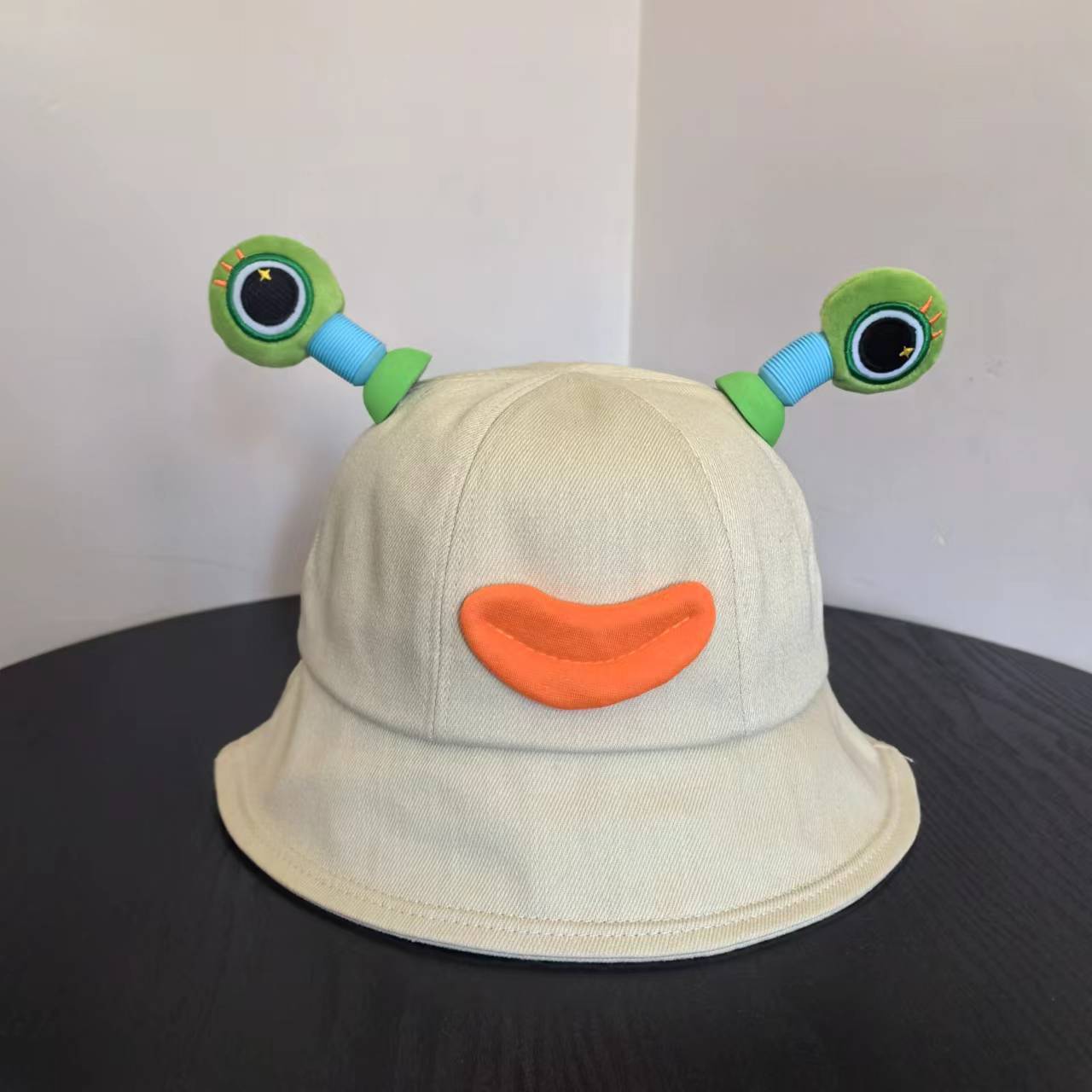 

Солнцезащитный козырек от солнца для отдыха на природе весной и летом, милая лягушка, забавная светящаяся лампа, шляпа для рыбака, солнцезащитный козырек для путешествий бежевый