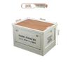 OEING Folding Camping Storage Box with Wooden Lid