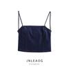 Jnleaog Spring New Arrival Women's Clothing Fashion Style French Fashion Design Denim Open Back Tops