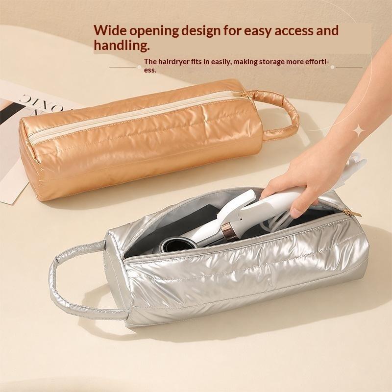 Soft Quilting Cotton Hair Dryer Storage Bag Large Capacity Dustproof Carrying Case With Handle Curler Storage Bags