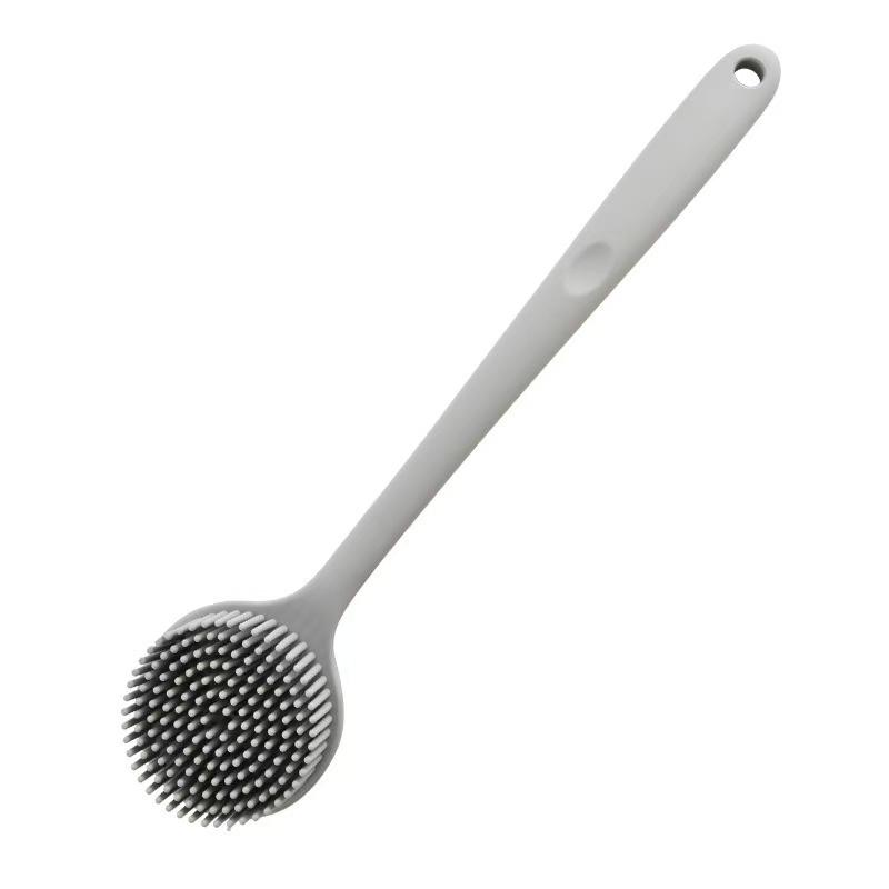 

Silicone Back Scrubber for Shower, Soft Bath Body Brush with Long Handle