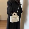 Lamb Plush Bag Women 2025 New Fluffy Shoulder Oblique Span Bag Autumn and Winter Versatile Portable Small Square Bag