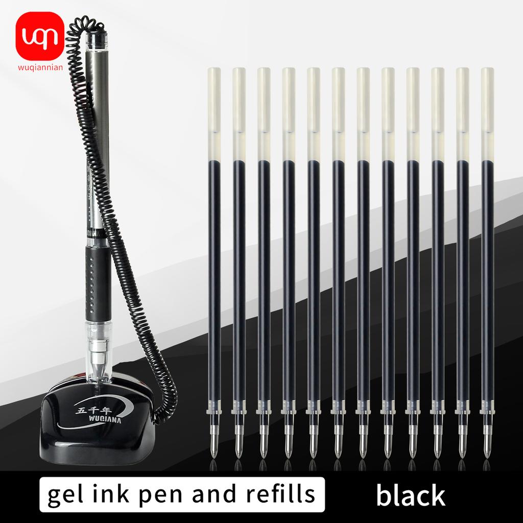 WQN Counter Black Pens Desktop Black Pens Table Bank Black Pens Anti-theft Ink Black Pens Receiving Desktop Pens Black Gel Ink