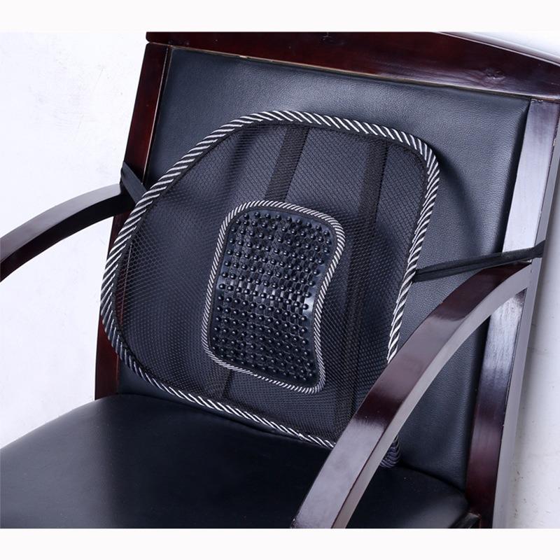 1PC Auto Sommer Atmungs Ice Silk Taille Rest Büro Sitz Taille Kissen Massage Mesh Rückenlehne Auto Innen Lieferungen