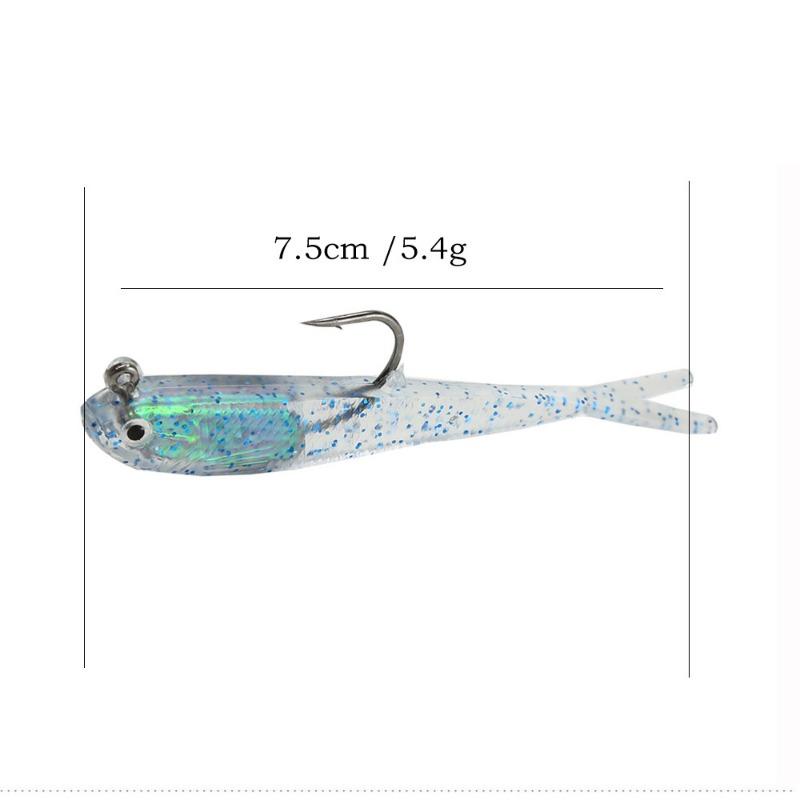 

10PCS hook small fish bag lead fish 7.5cm6.5g color bag lead soft fish sea fishing, fishing supplies bagged 10-pack
