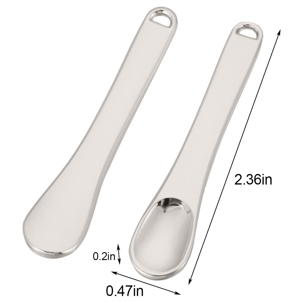 1 pièce Mini Cuillère Spatule Cosmétique Soin de la Peau Cuillère Beauté Métal Masque Visage Pelle Réutilisable Pour Massage Absorption Crème Yeux Visage