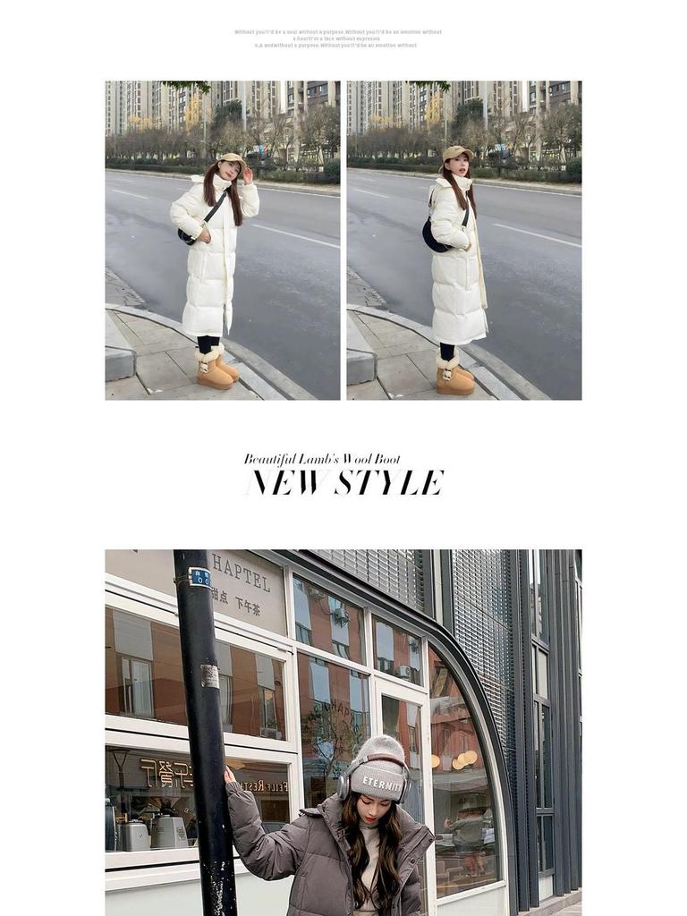 Women's Long Over-the-Knee Down Jacket - 2025 Winter Korean Style, Loose Fit, Thick White Duck Down, Mid-Length Coat for Couples