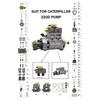 Diesel Pump Connection Plate Flange, for CAT320D Excavator, For 326-4635 Fuel Pump, Diesel Fuel Engine Injection System Part