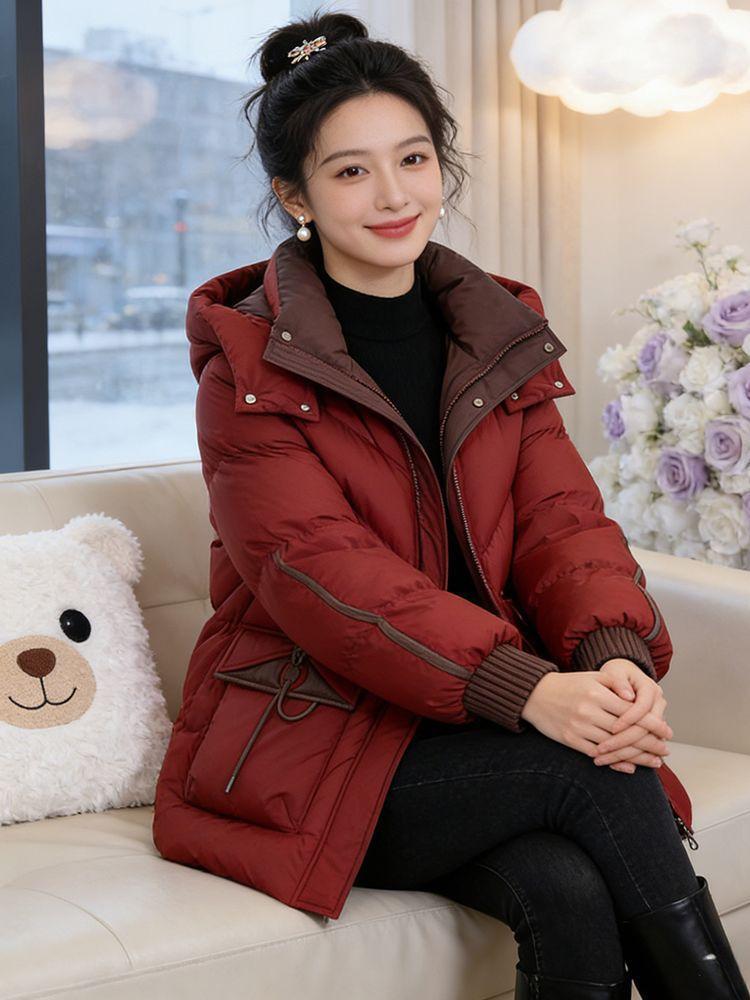 Cloud Puff Medium and Long Cotton Clothing Women's Winter New Fashion Foreign Style Loose Hooded Warm Jacket Thick