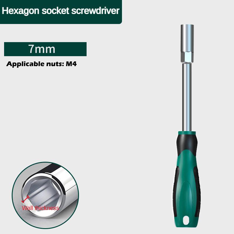 Hexagonal Socket Screwdriver 5-14mm Multi-size Wrenches Nut Driver for Automotive Mechanical Home Repair Hex Key Hand Tools